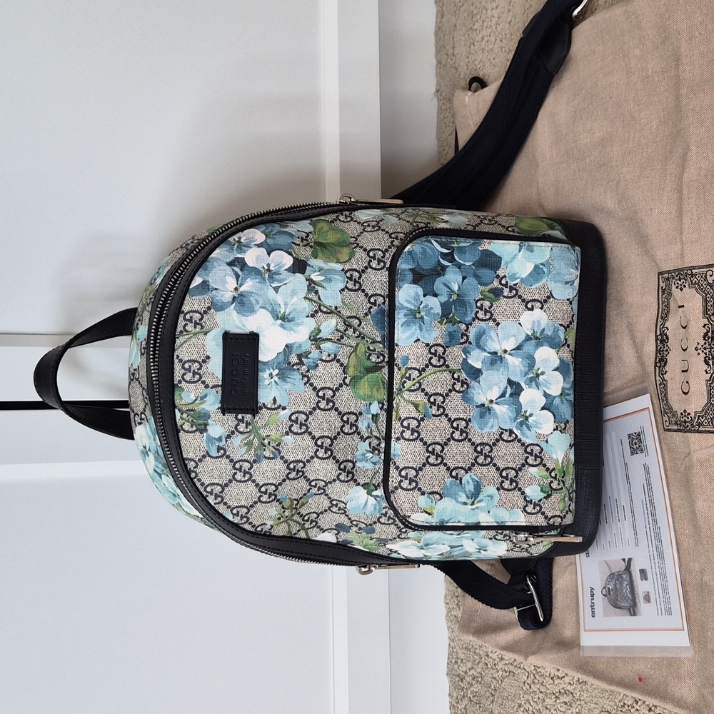 ⛔️SOLD⛔️ Gucci Blue Bloom Floral Backpack Small